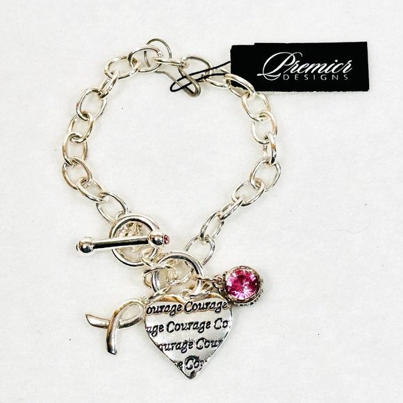 Breast Cancer "Courage" Bracelet by Premier Designs - Picture 1 of 3